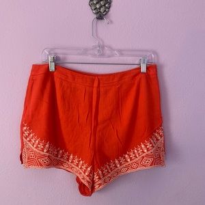 Orange Forever 21 short shorts